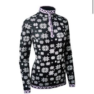 Neve Designs Ski / Snowflake 1/4 Zip Sweater